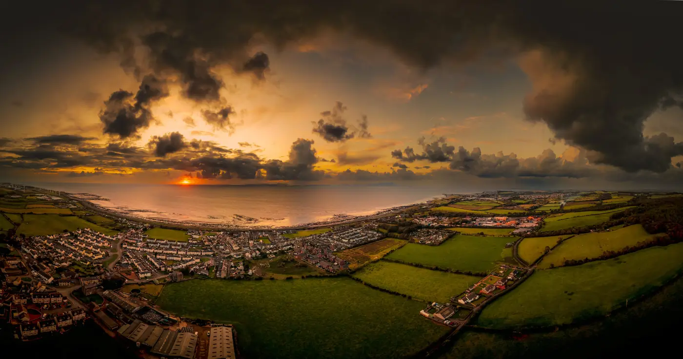 Maryport South coastline on a bright day